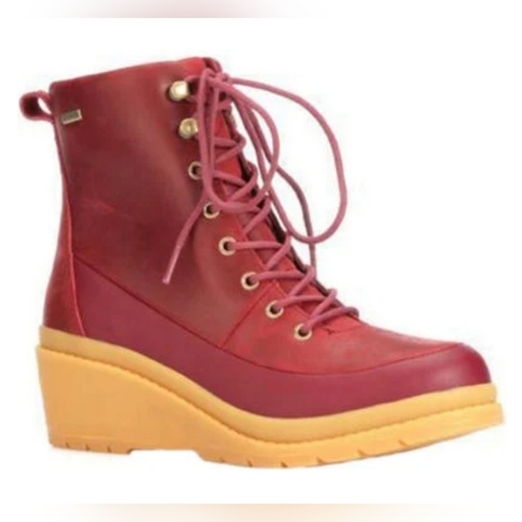 THE ORIGINAL MUCK BOOT COMPANY Muck Women's Liberty Wedge Boot BURGUNDY - Picture 1 of 16